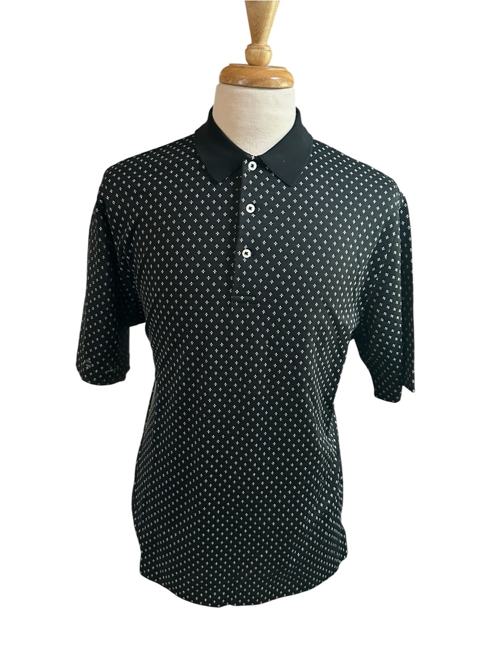Vintage Y2K  Polo Golf Ralph Lauren Blue Tag 100% cotton M Black Polo Shirt SS